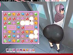 Hentai-spel med en vacker Tsundere med en kurvig kropp och stora bröst