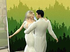 Blondynka dostaje duży kutas w dupę w tym gorącym filmie z suknią ślubną