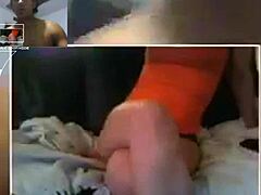 Skyped MILF gets covered in cum