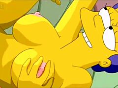Reife Mami bekommt von Cartoon-MILF ihre köstliche Marge geleckt