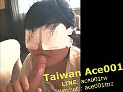 Tajwańska MILF z dużymi cyckami i dużą dupą nagrywa wytryskujący orgazm