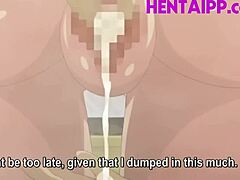 Hentai-animation med en MILF med stora bröst och hennes yngre klasskamrat