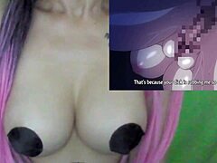 Cosplaying moms cameltoe leads to pregnancy in anime video