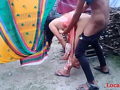 Indian housewife's outdoor sex adventure with local matures in HD