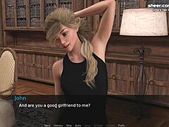 Британска блондинка тийнейджърка със зашеметяващо дупе се наслаждава на секс в обществената библиотека в част 4 от моята Гореща геймплей серия