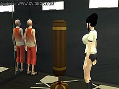Otrogen fru Chichi får anal träning av Master Roshi i 3D hentai