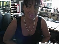 Mature milf gets fucked in her office by her lover