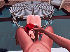 Неваљала сирена даје дубоко грло пушење великом црном курац у аниме хентаи косплеј видеу