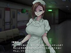 HD анимация на масаж на спермата в болницата от зряла медицинска сестра с униформа