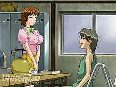 Una mujer madura seduce a un joven empleado del gobierno - Hentai explícito con subtítulos en inglés, incluyendo actos orales y vaginales, temas peludos y maduros