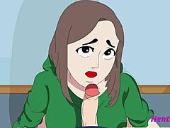 Zvodná zrelá žena predvádza úžasný orálny sex - Hentai animácia bez cenzúry