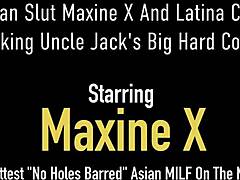 Maxine X in njen latinski ljubimec uživata v velikem penisu starejšega moškega