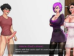 În acest joc porno, o MILF busty este dominată de fundul mare și sânii mari