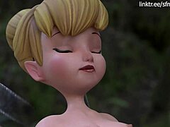 Um pau enorme encontra uma Tinkerbell madura em um vídeo SFM 3D