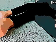 Μια Λατίνα με σκούρα παντελόνια γιόγκα παίρνει τον μεγάλο της κώλο γεμάτο σπέρμα μετά από σεξουαλική επαφή
