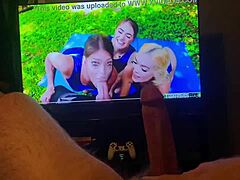 Big ass babe onanerer til porno video