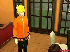 Yaşlı ev hanımı Hinata üvey oğlu Naruto ile vahşi bir gecenin tadını çıkarıyor