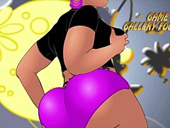 Les dessins animés pornos mettent en vedette une MILF noire aux courbes avec un gros cul et des cuisses épaisses