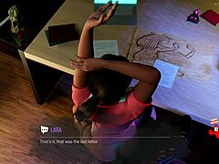 Lara Croft cu sânii mari călărește un monstru într-un joc porno 3D