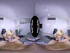Virtual reality sex with a European mature with a tight body