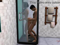 Una milf india es follada por su hijastro en la ducha
