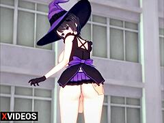 胸の良い熟女が3Dアニメでセックス