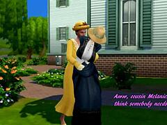 Pencinta Sims 4 yang tua dan muda terlibat dalam bertiga yang panas