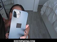 Stepson gets a hard pounding from his stepmom Victoria June