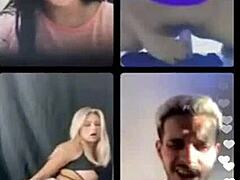Three lesbian sluts indulge in anal play on webcam