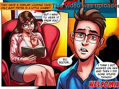 Une MILF sexy de dessin animé se fait baiser par un mec nerd en vidéo HD