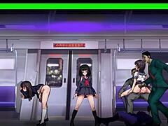 Jocul hentai japonez prezintă un spion sub acoperire futut de mulți bărbați