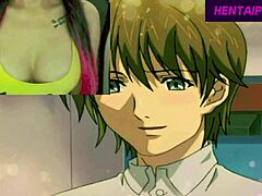 Hentai tegneserie med anime sex og tegneserie ansigtsbehandling